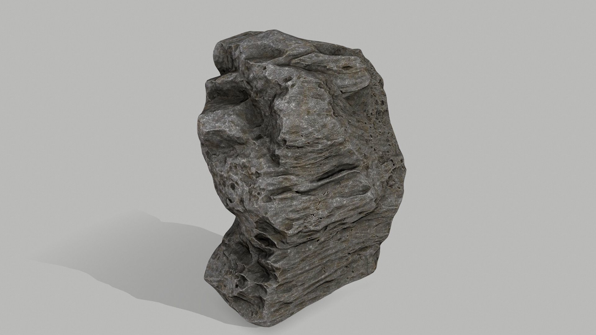 cliff rocks Low-poly 3D model_1