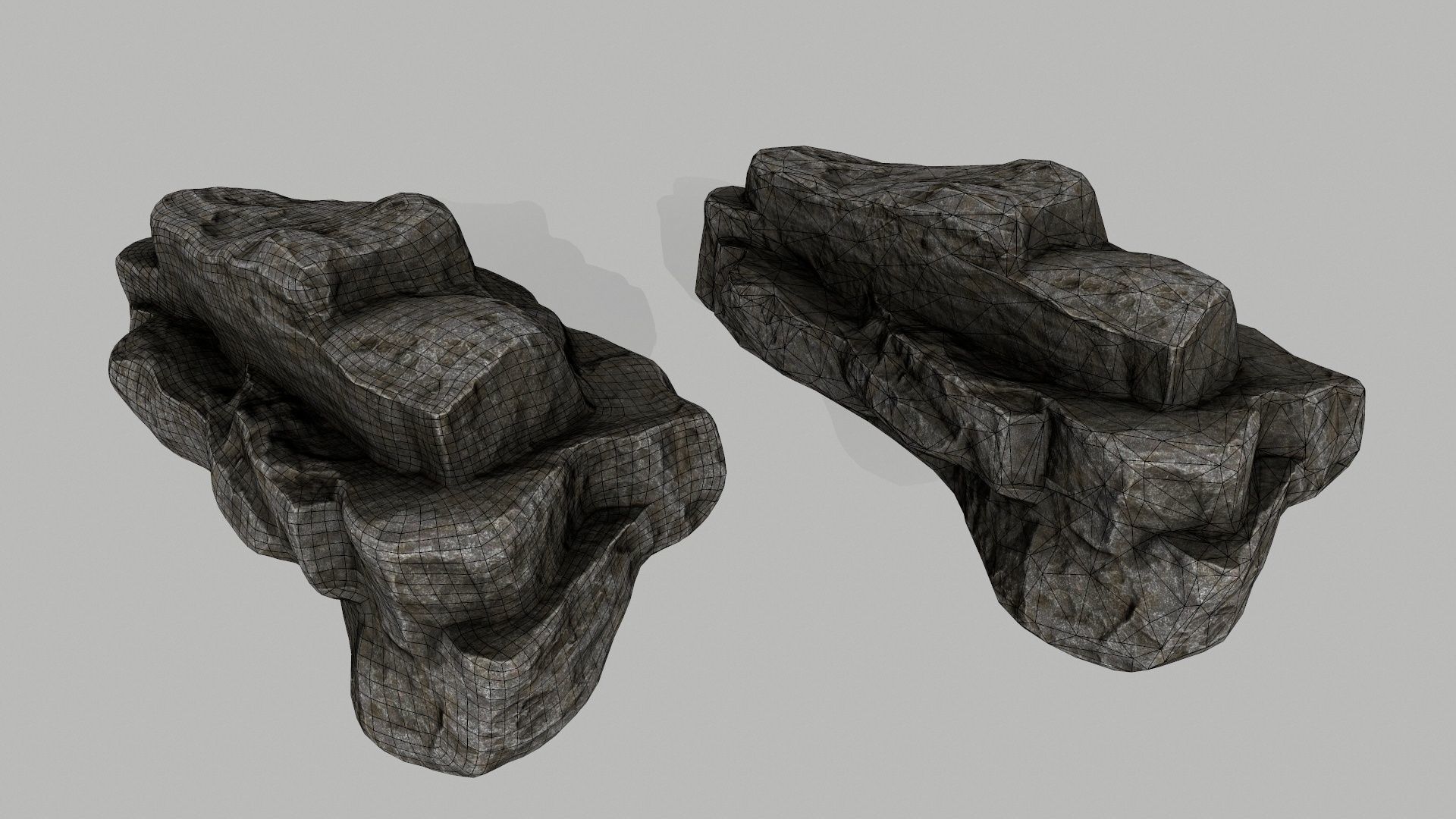 cliff rocks Low-poly 3D model_13