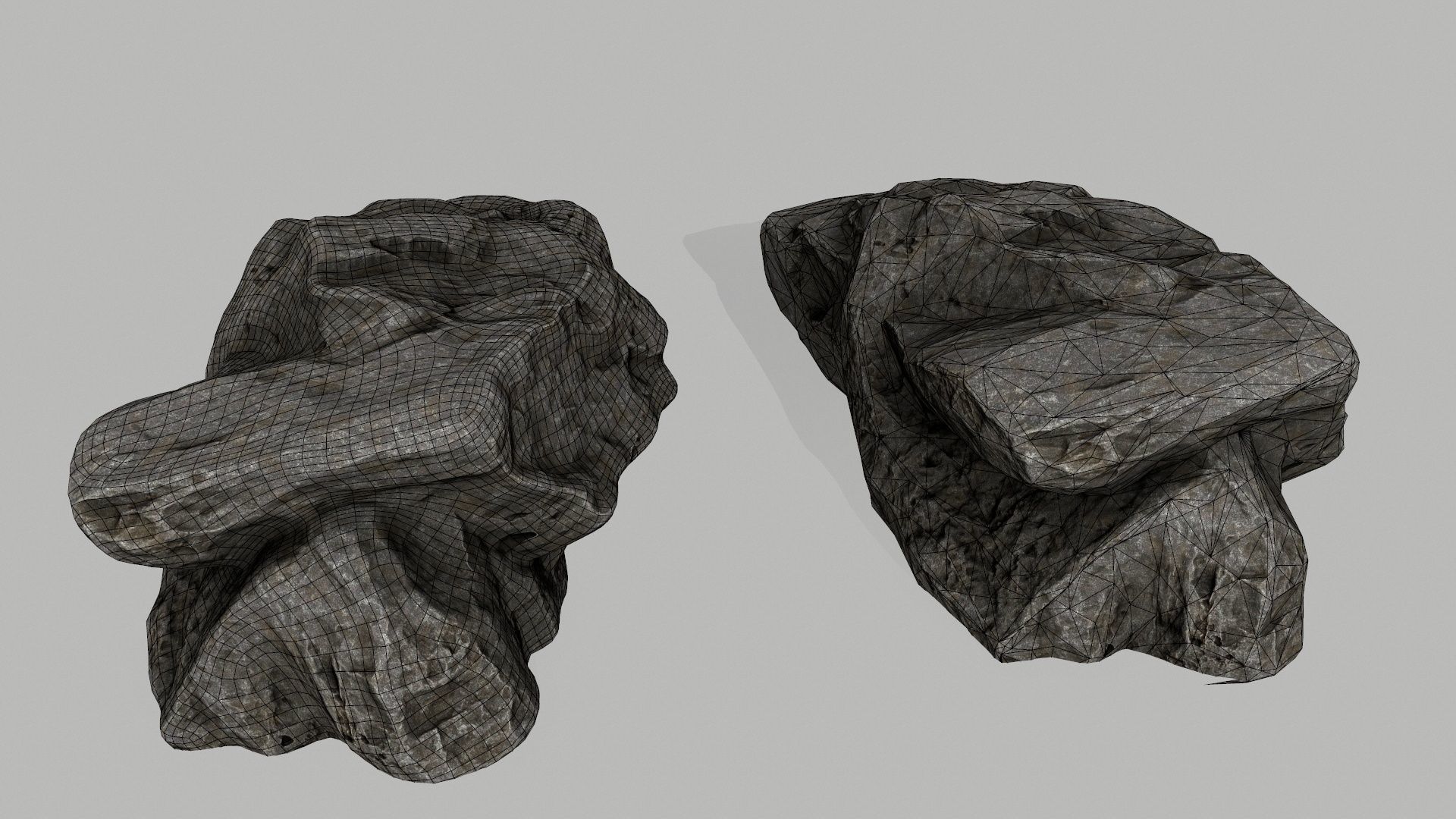 cliff rocks Low-poly 3D model_16