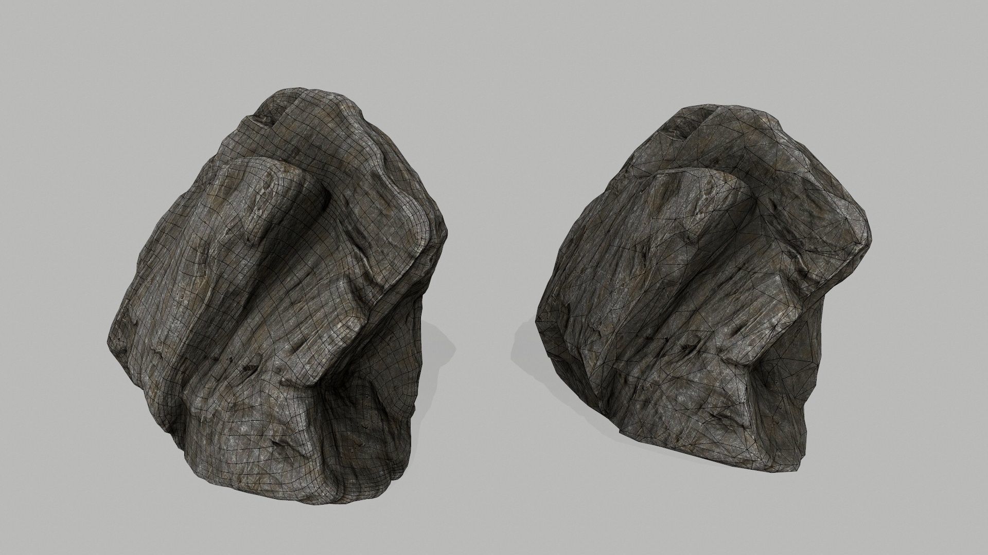 cliff rocks Low-poly 3D model_14
