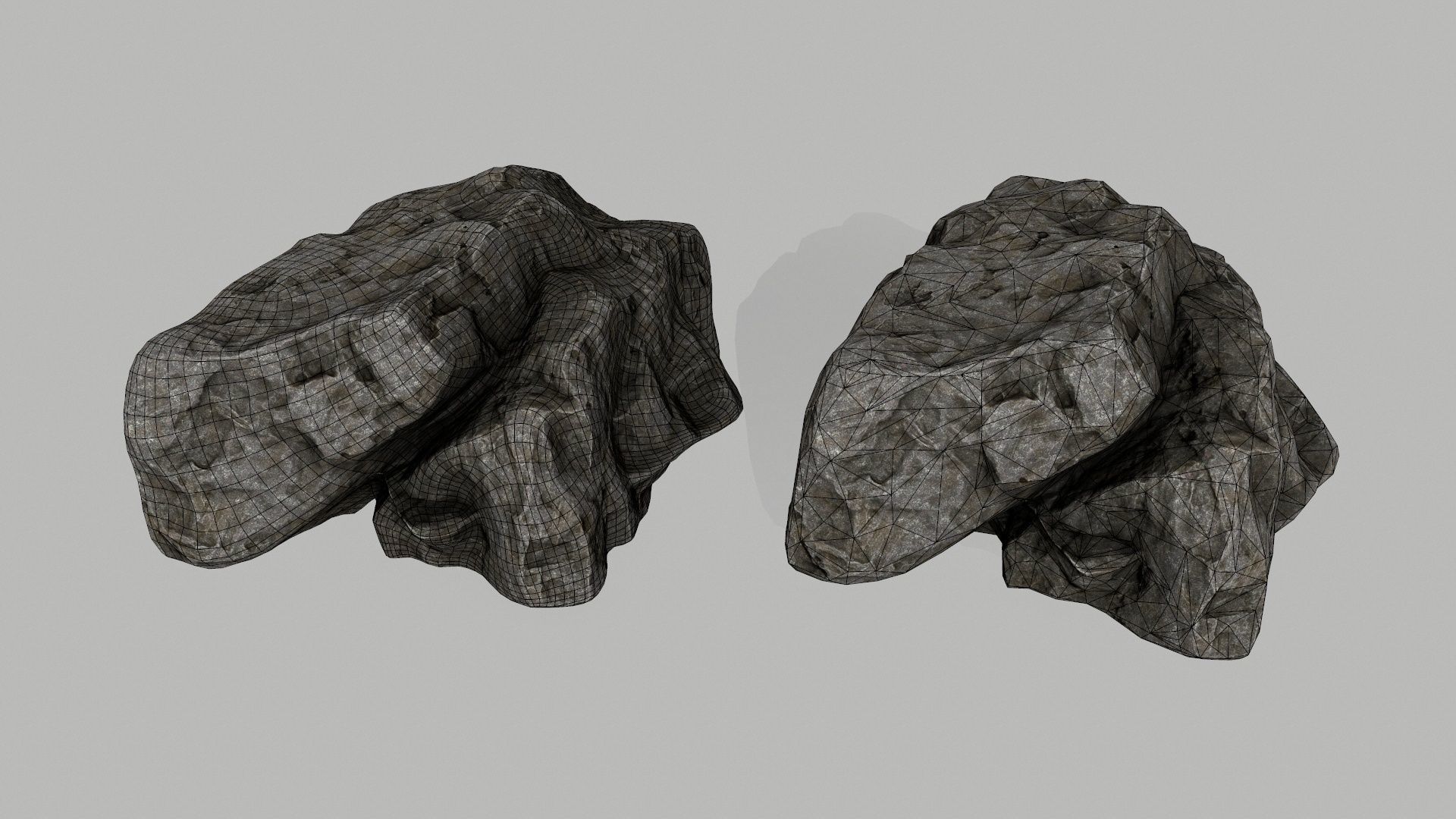 cliff rocks Low-poly 3D model_17