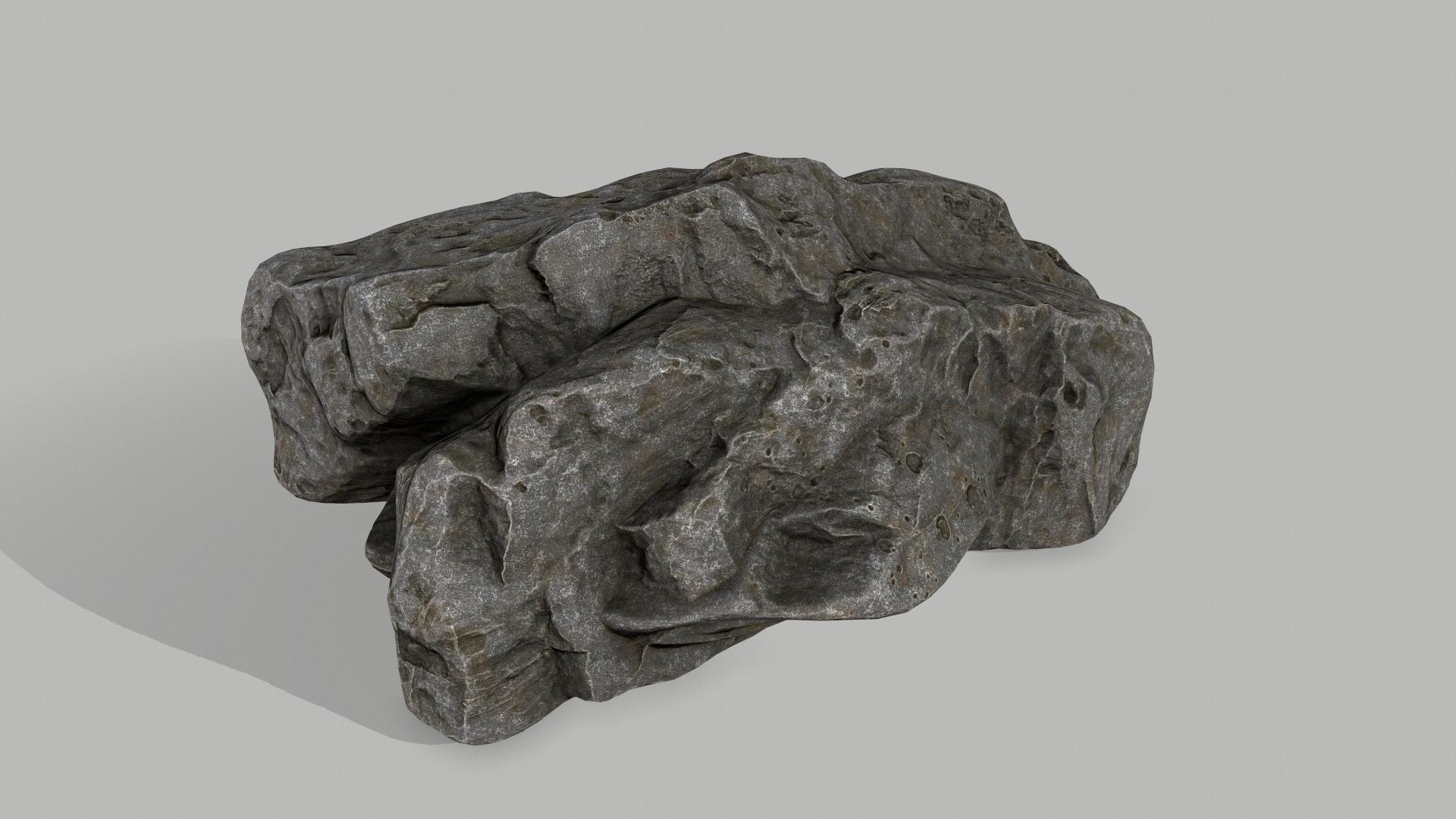 cliff rocks Low-poly 3D model_3