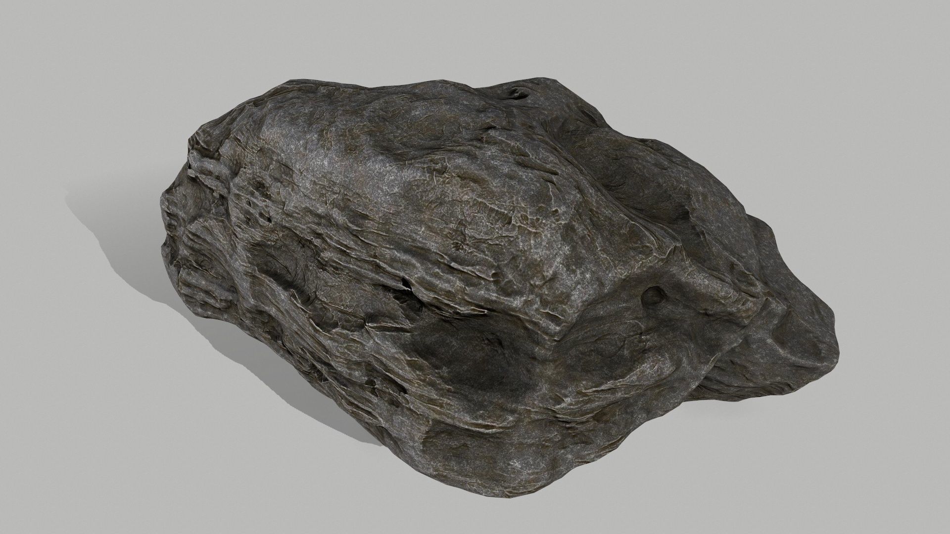 cliff rocks Low-poly 3D model_7