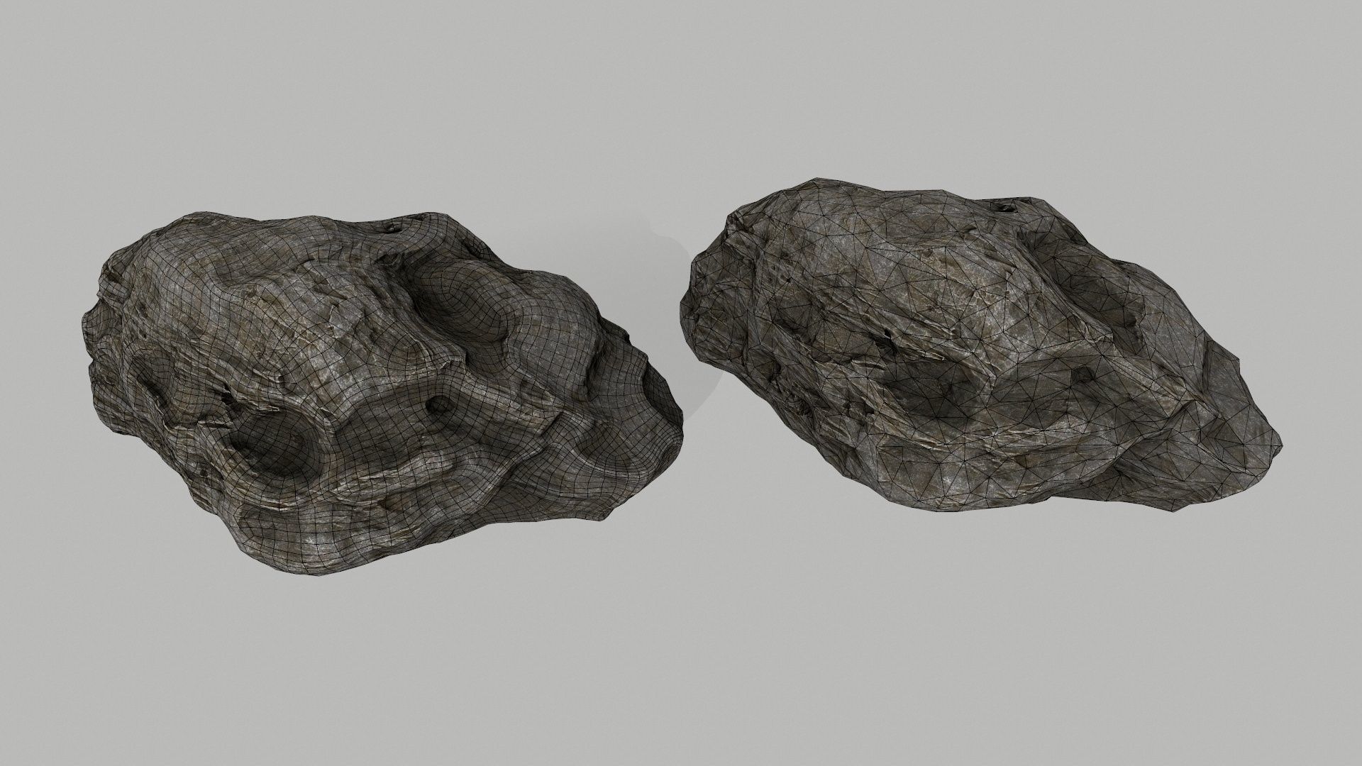 cliff rocks Low-poly 3D model_12