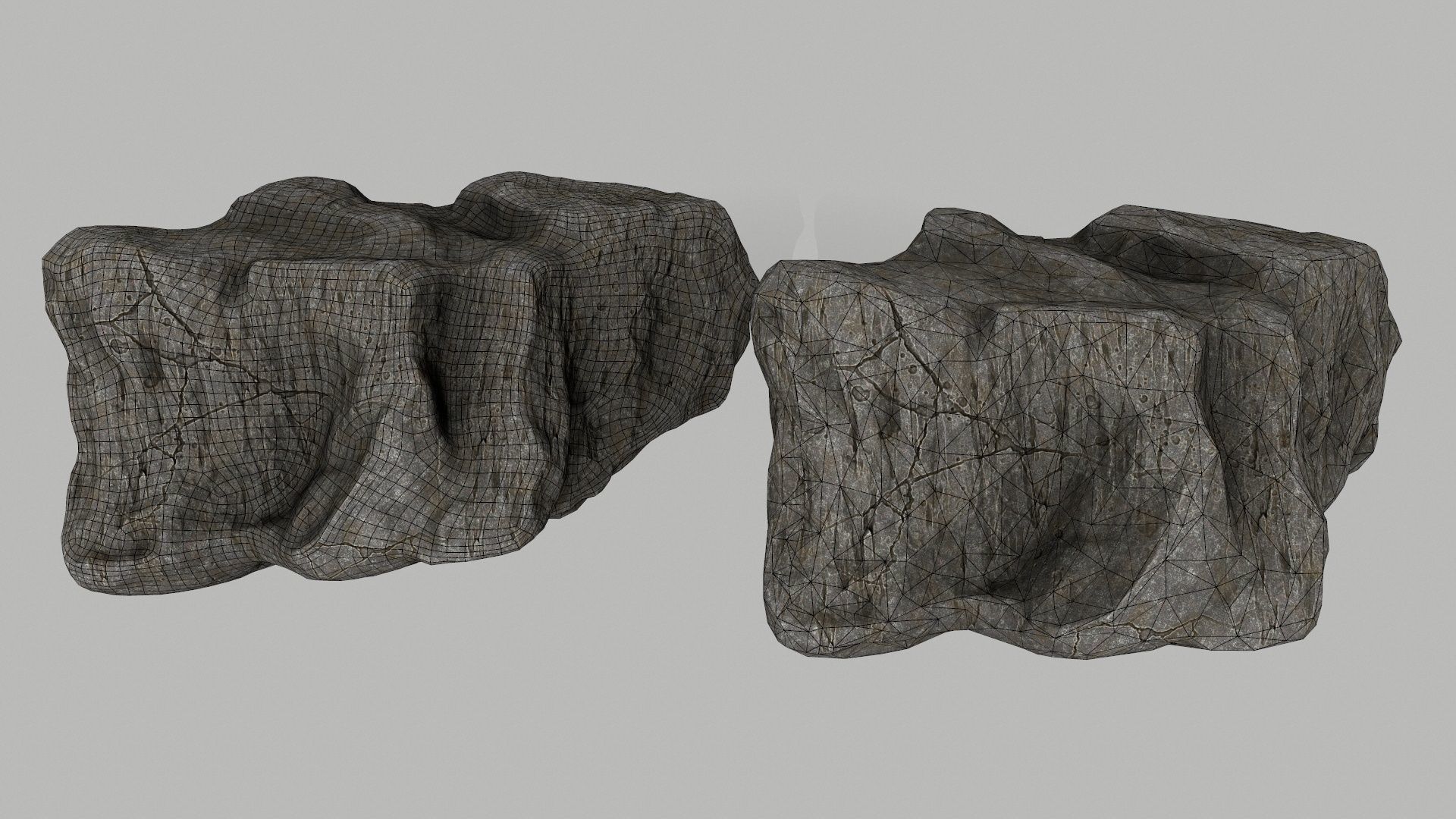 cliff rocks Low-poly 3D model_11