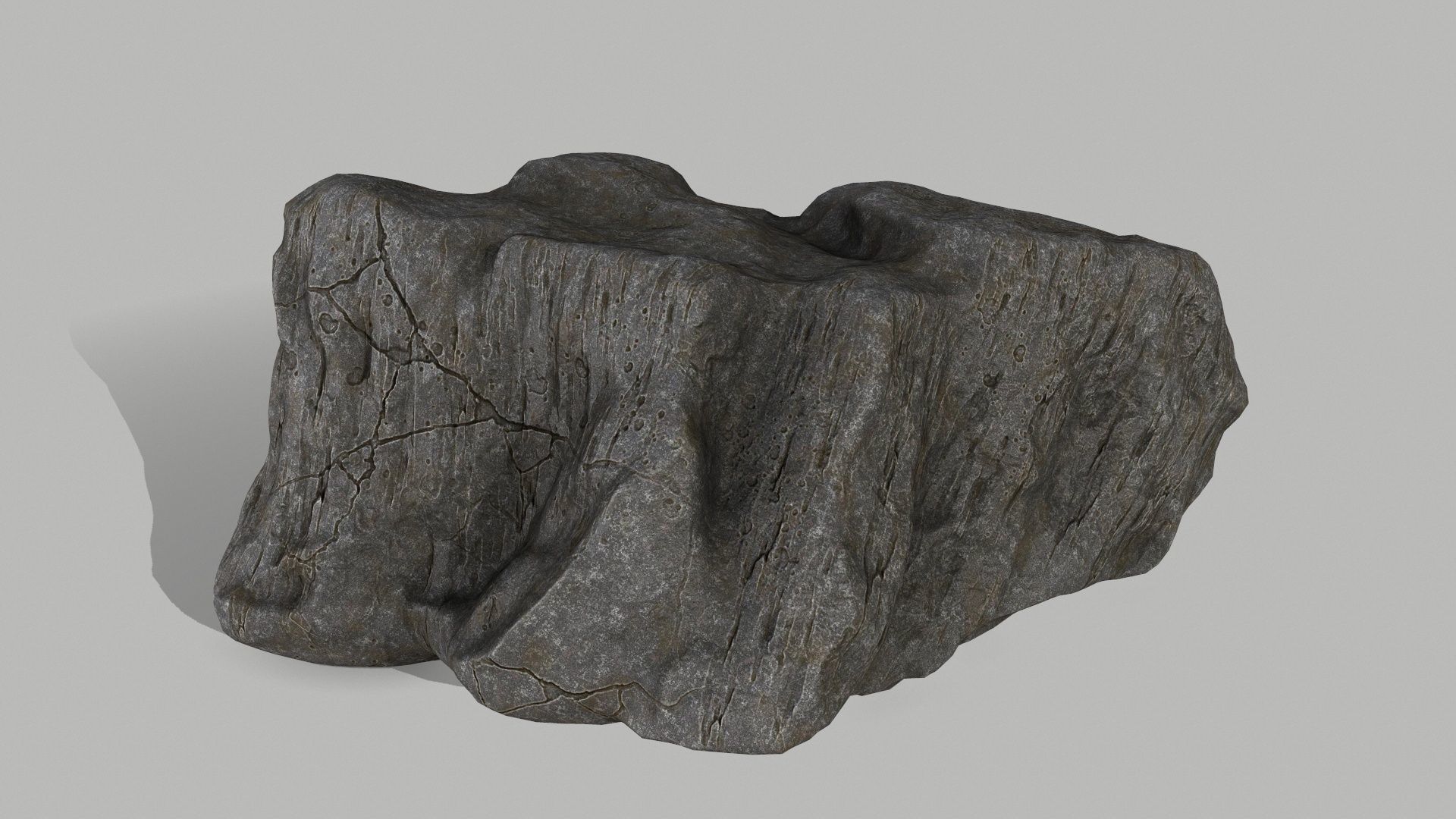 cliff rocks Low-poly 3D model_8