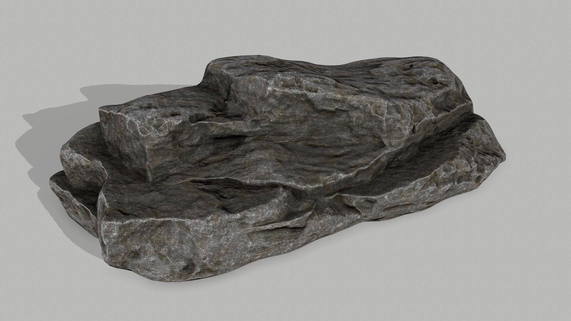 cliff rocks Low-poly 3D model_9