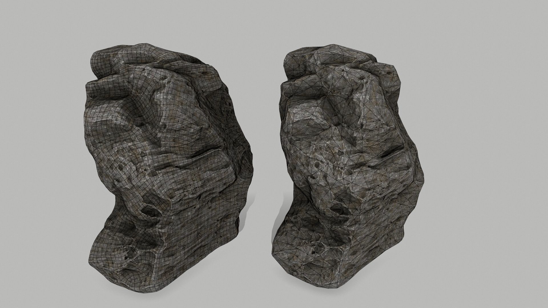 cliff rocks Low-poly 3D model_10