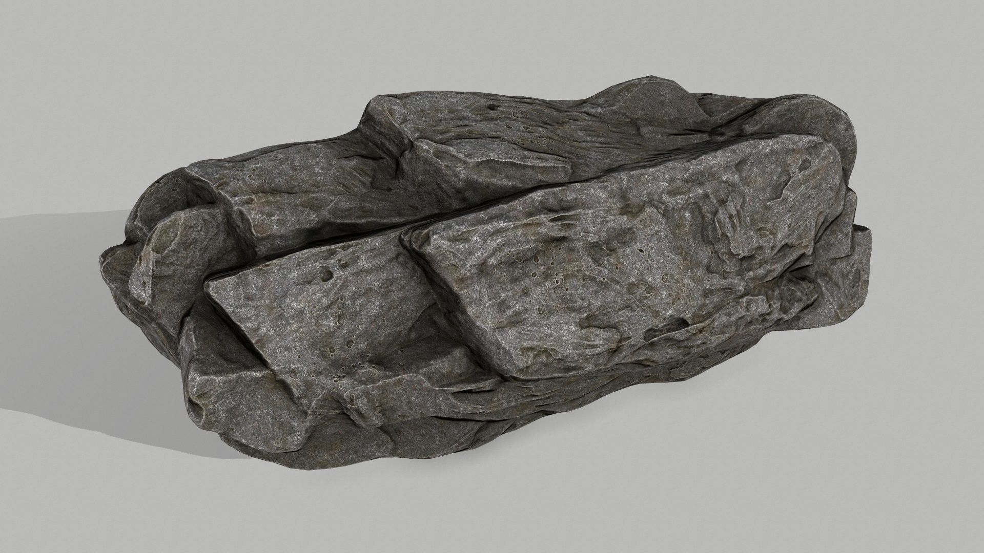 cliff rocks Low-poly 3D model_6