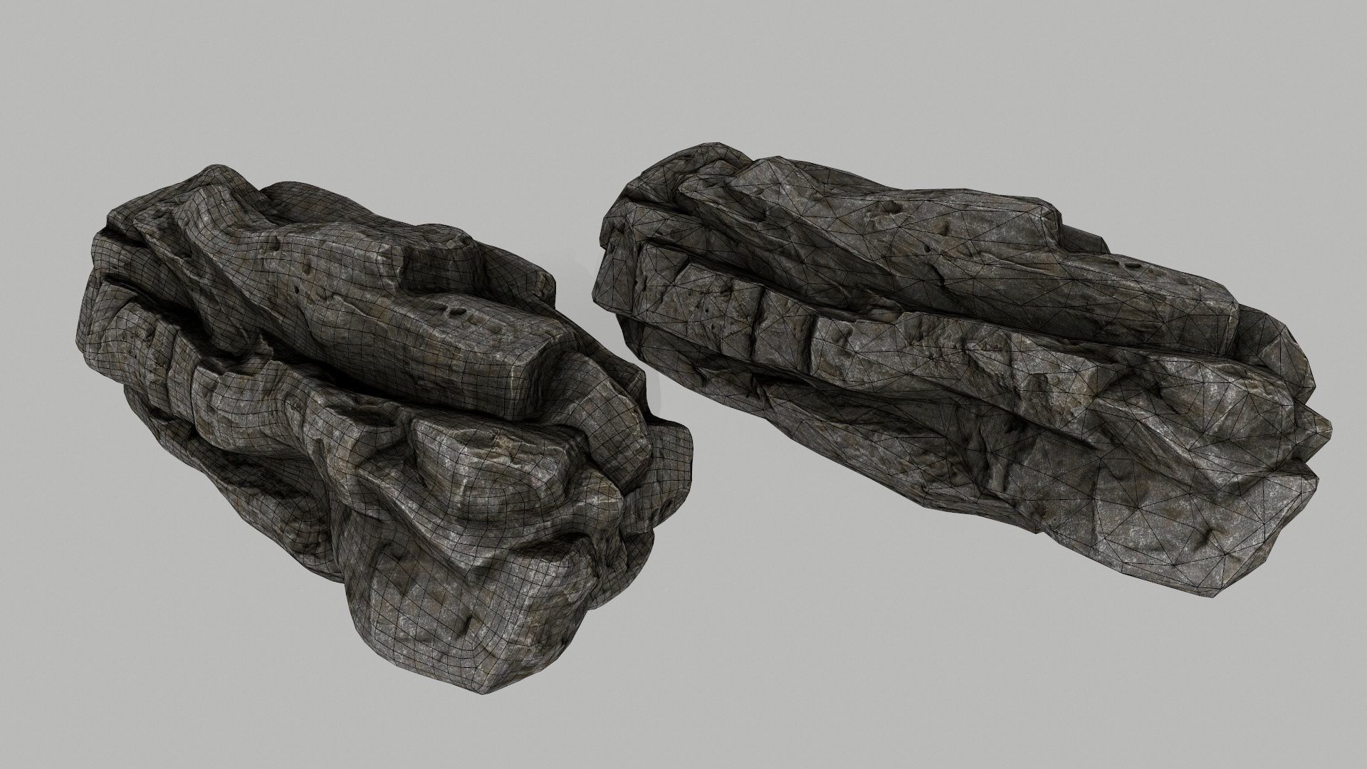 cliff rocks Low-poly 3D model_15