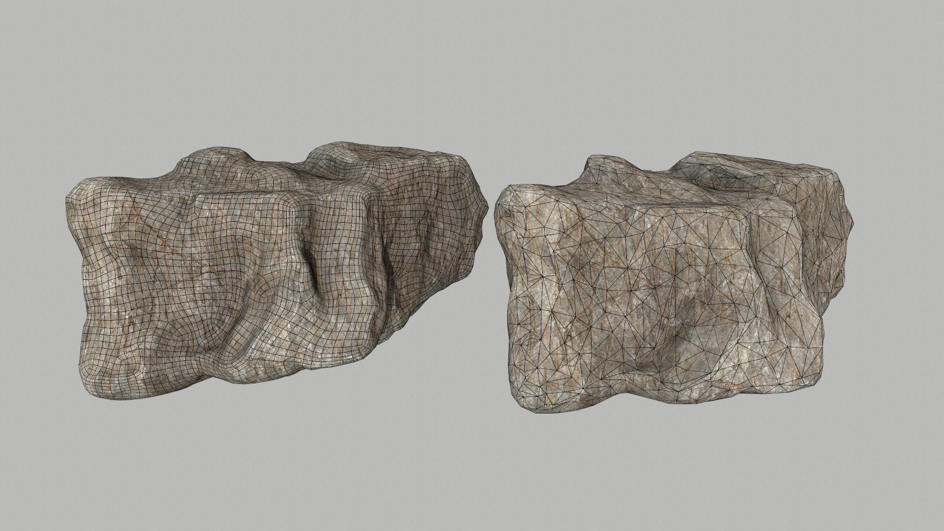 desert rocks  Low-poly 3D model_12