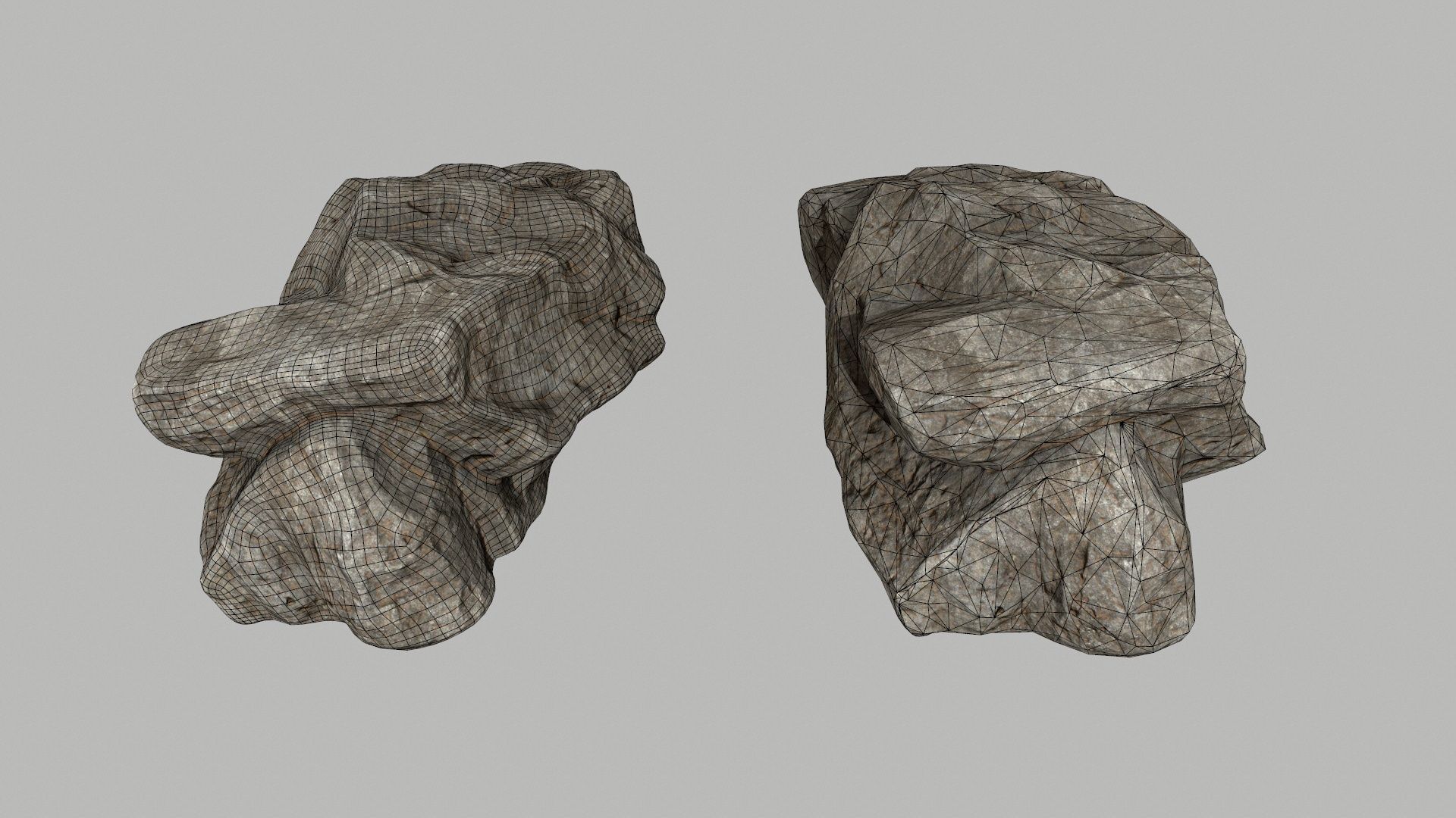 desert rocks  Low-poly 3D model_15