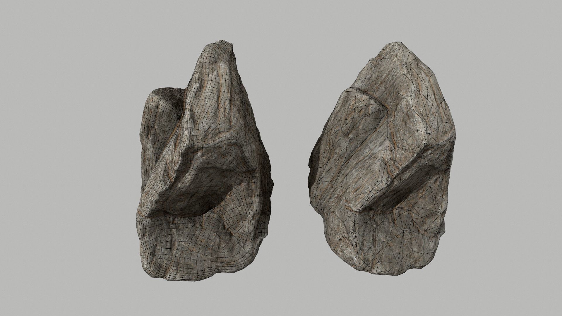 desert rocks  Low-poly 3D model_16