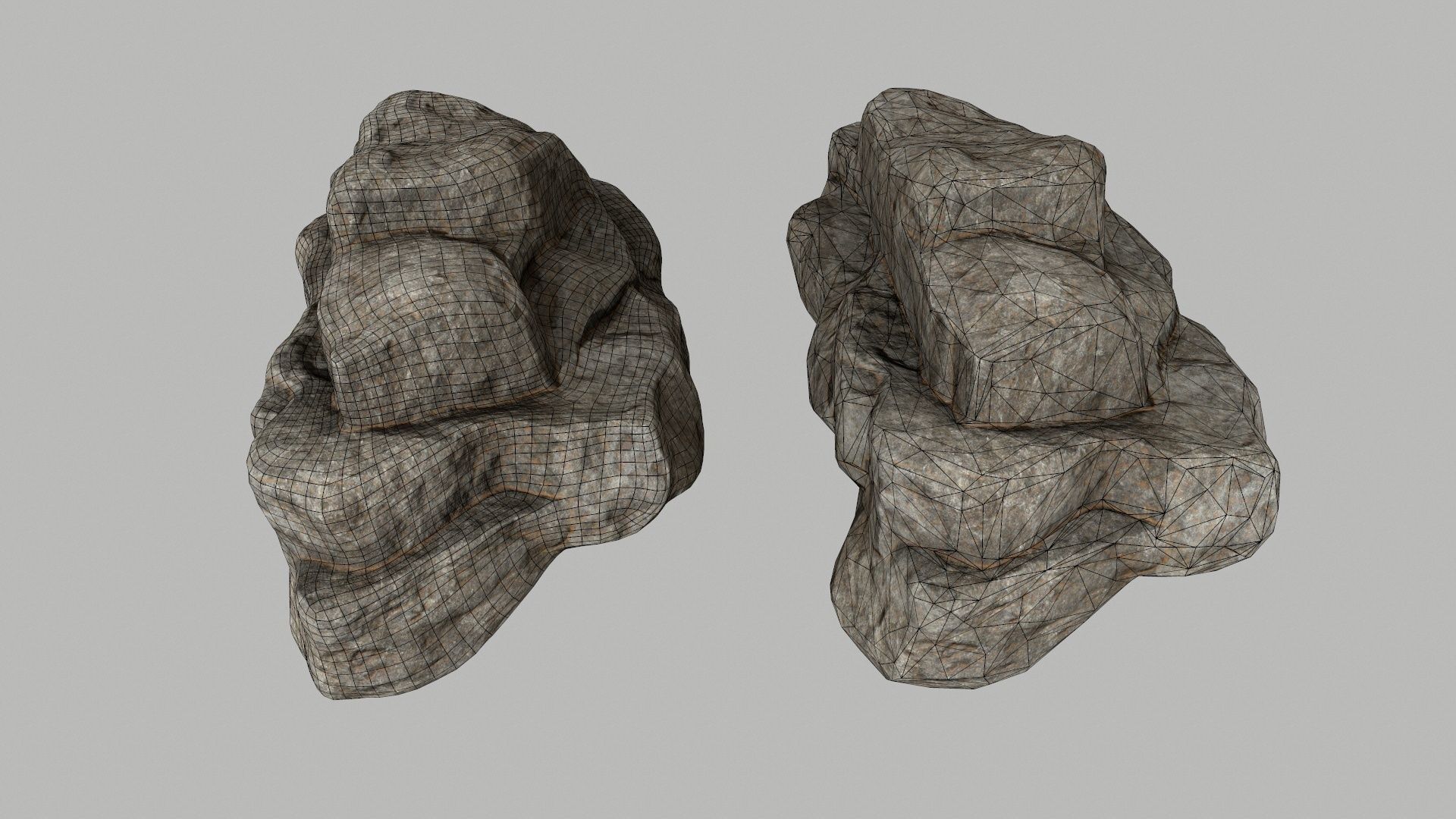 desert rocks  Low-poly 3D model_17