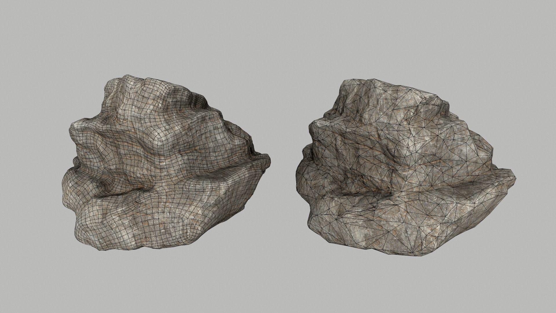 desert rocks  Low-poly 3D model_11