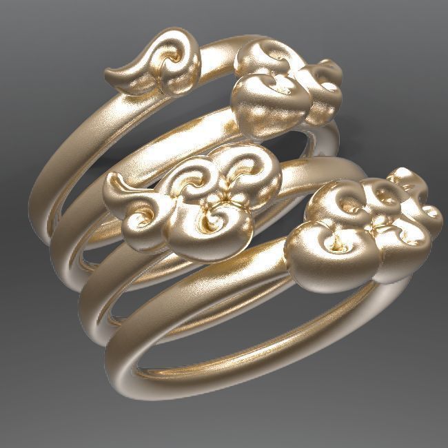 49 Four Clouds 3D print model_2