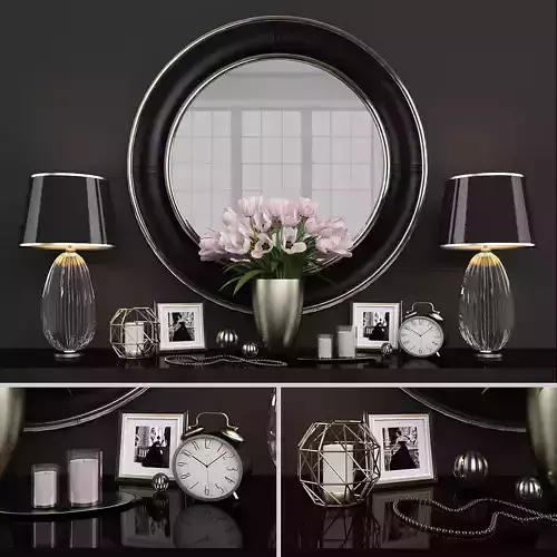 Decorative set-25 Low-poly 3D model