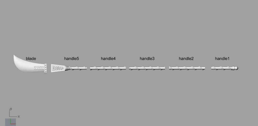 Bisento Spear of white beard One Piece 3D print model_4