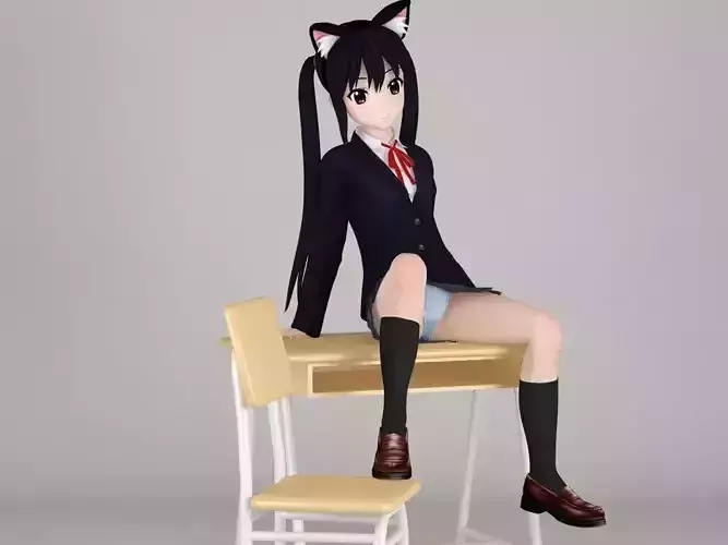 Azusa Nakano anime girl pose 04