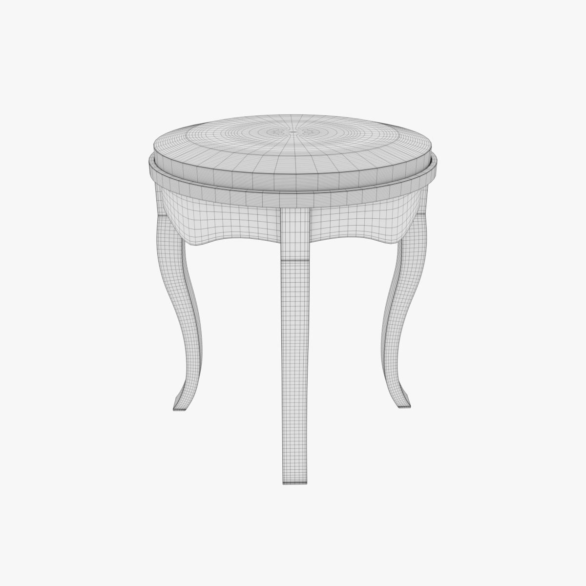 Designer Table stool Set 3D model_11