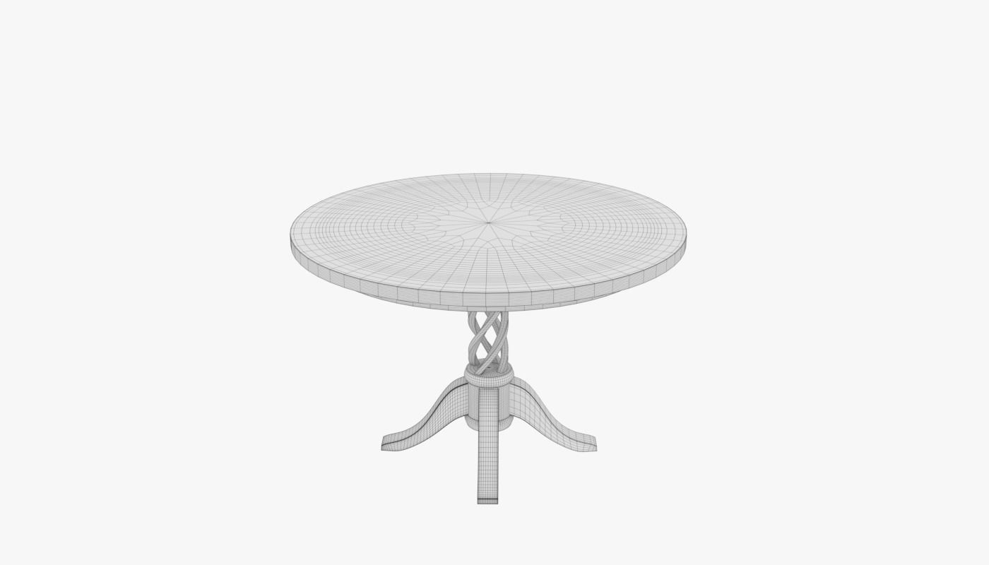 Designer Table stool Set 3D model_7