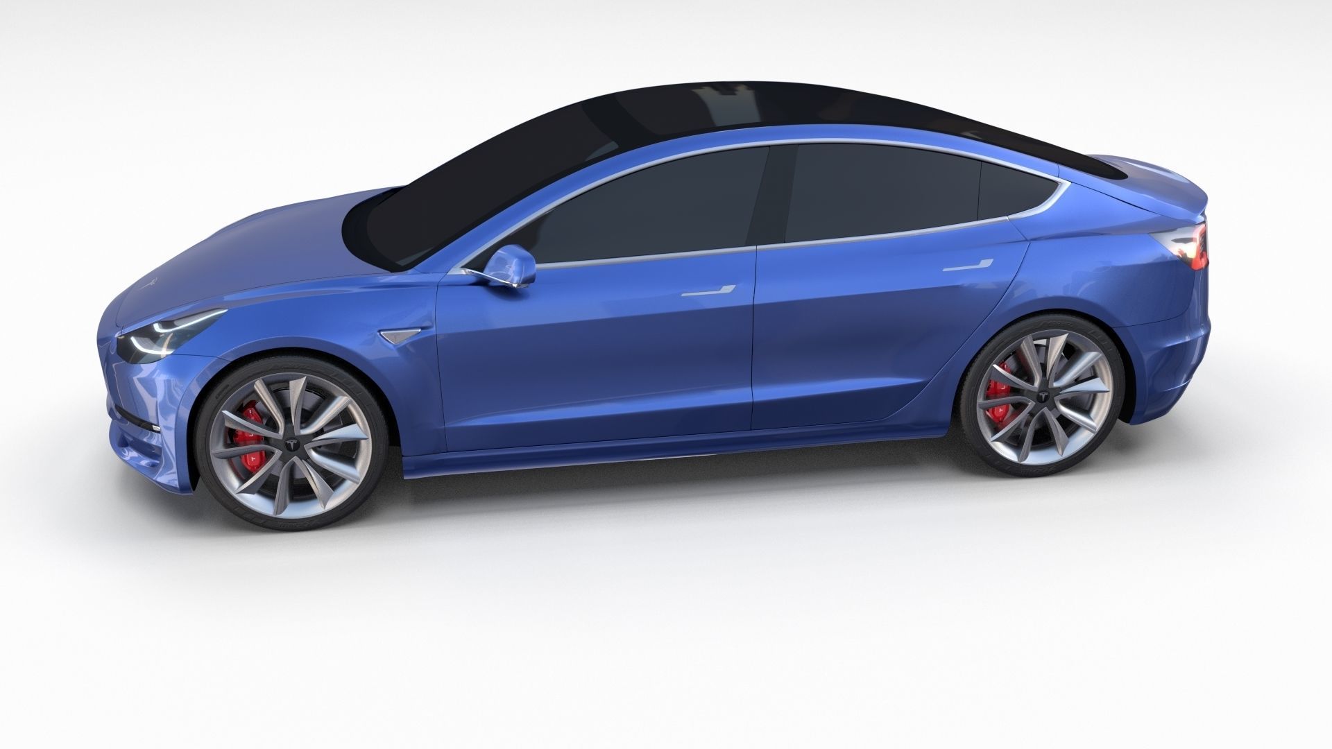 Tesla Collection Roadster Model S X 3 3D model_30