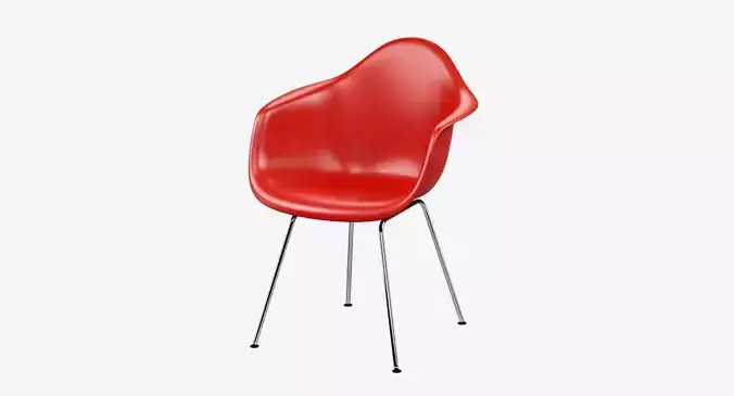 Photorealistic Vitra Eames Plastic Armchair DAX 3D model