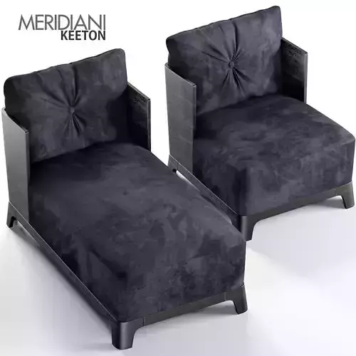 Keeton armchair and chaise longue