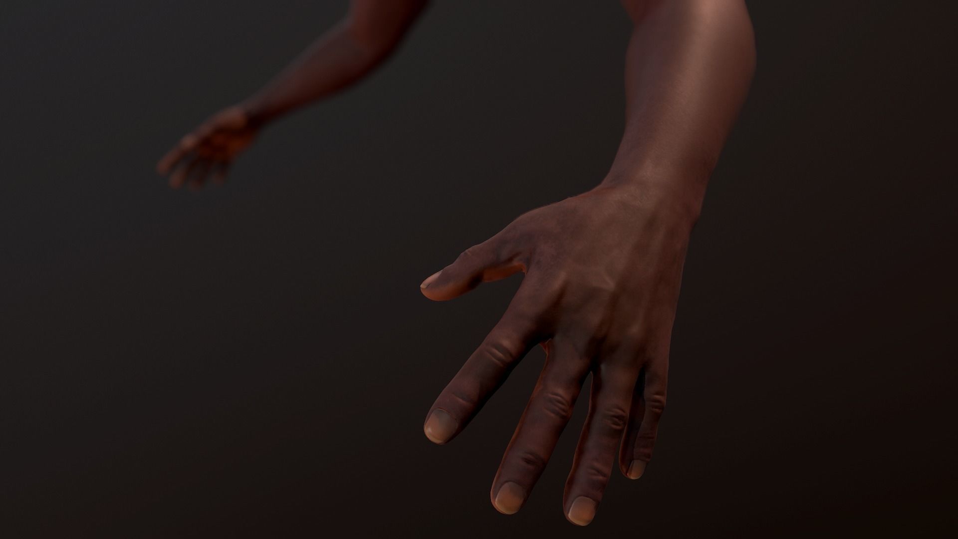 Male FPS Arms Low-poly 3D model_5