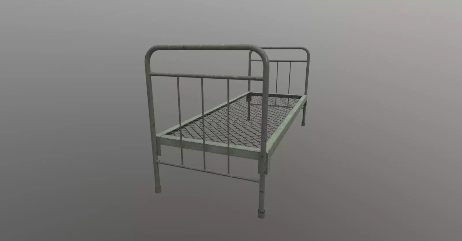 Army bed Free low-poly 3D model