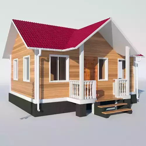 house wooden with roof