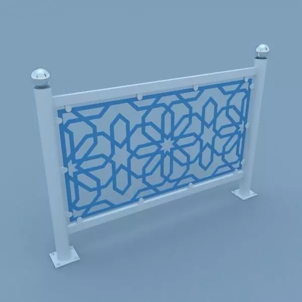 Traditional Moroccan Street Fence 3D model