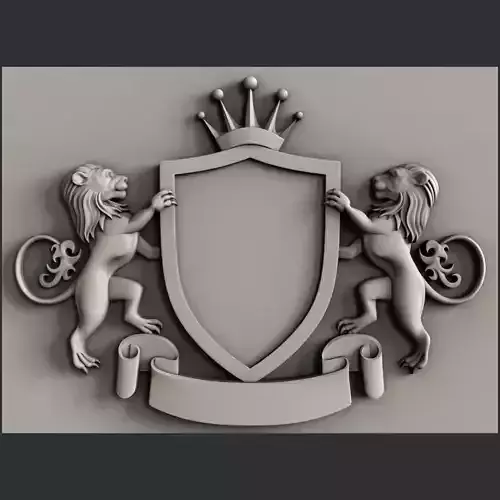 3d STL models for CNC coat of arms