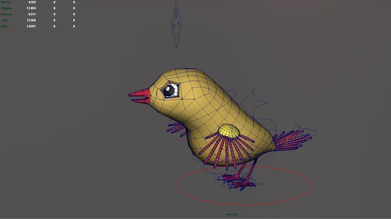bird animation  Low-poly 3D model_5