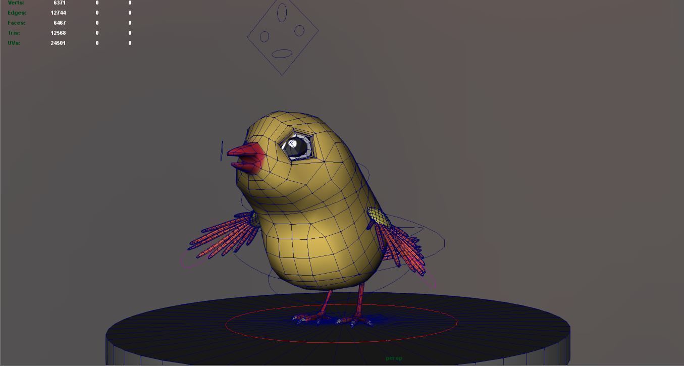 bird animation  Low-poly 3D model_3