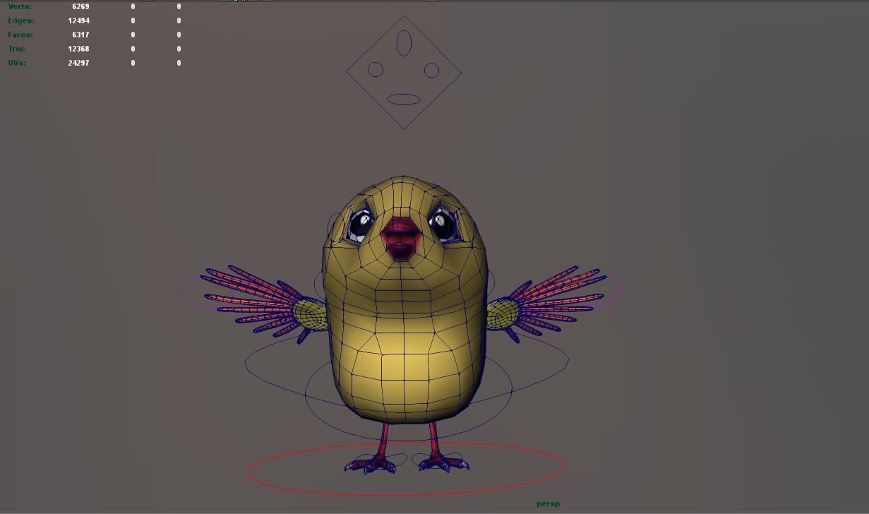 bird animation  Low-poly 3D model_2