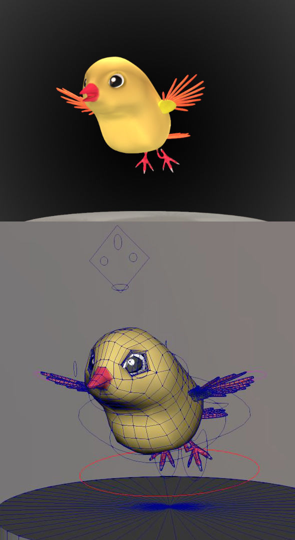 bird animation  Low-poly 3D model_6