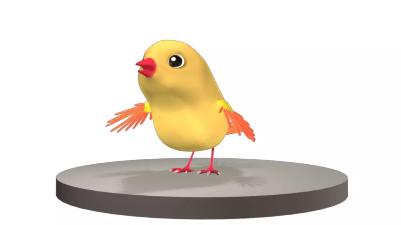 bird animation  Low-poly 3D model_0