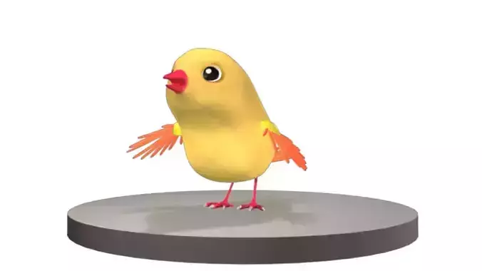 bird animation  Low-poly 3D model