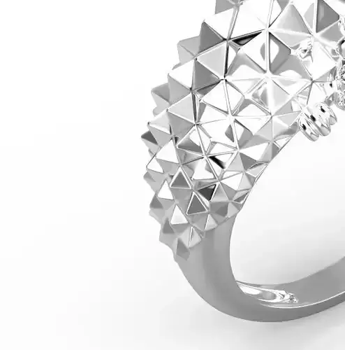 111226 R Hedgehog ring  3D print model