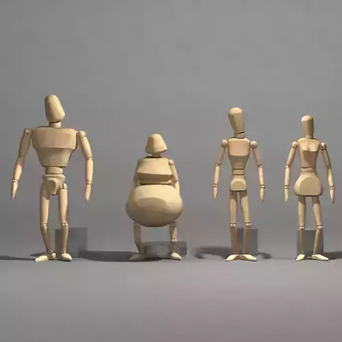 motion capture wooden character