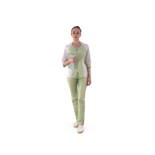 Nurse Working Low-poly 3D model