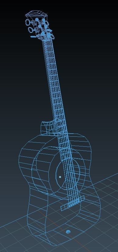 AMS Model Guitar Low-poly 3D model_2
