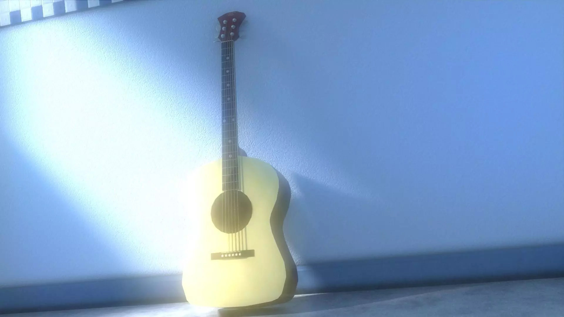 AMS Model Guitar Low-poly 3D model_0