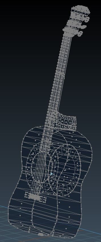 AMS Model Guitar Low-poly 3D model_6