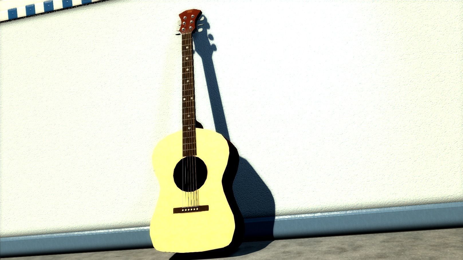 AMS Model Guitar Low-poly 3D model_1