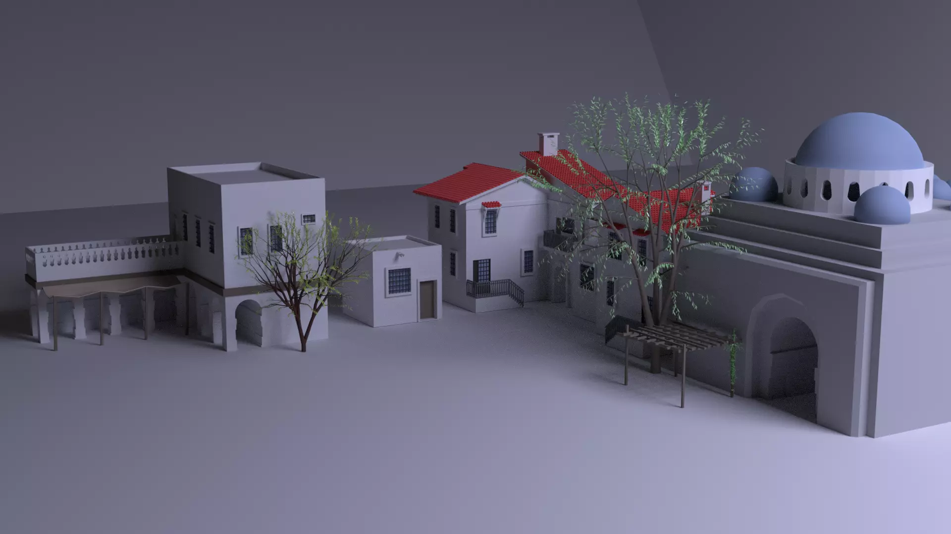 Arabia house for game Low-poly 3D model