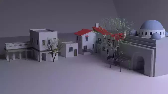 Arabia house for game Low-poly 3D model
