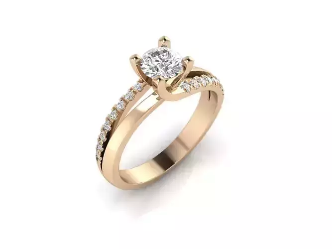 Ring 5 rose gold diamond engagement