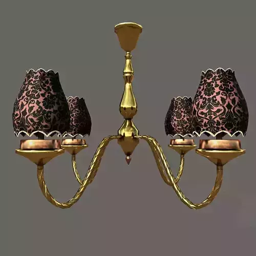 Chandelier with four lamps